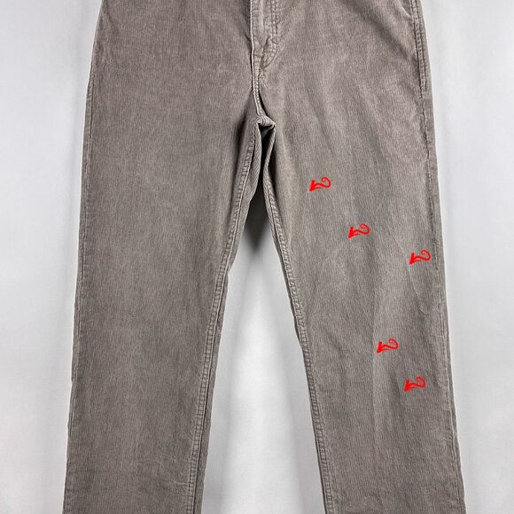 Calvin Klein Jeans Gray Corduroy Cotton Elastane Size 34 - Picture 3 of 12